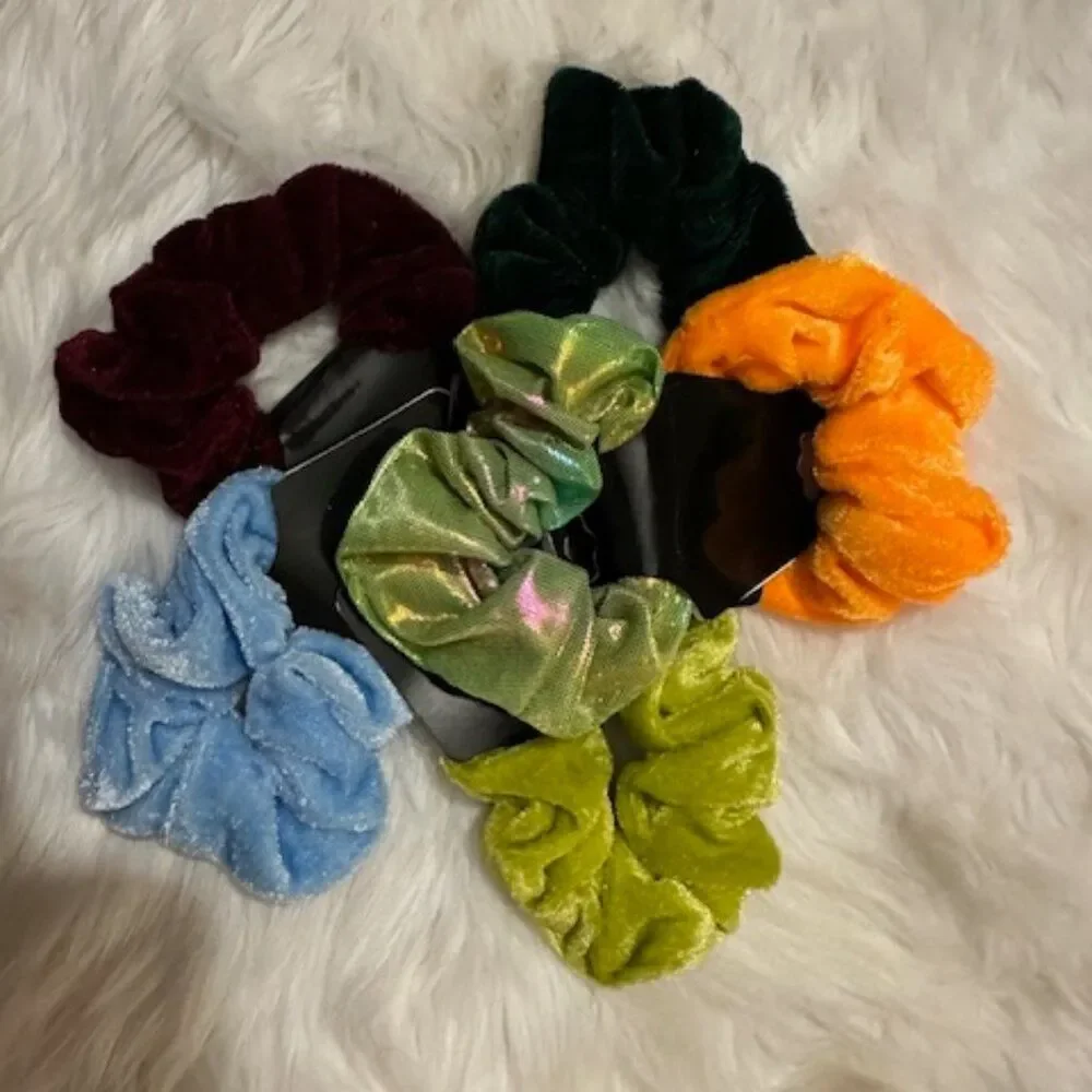 Bundle (6) Velvet & Mermaid Scrunchie  SC8114   - Handmade NWT Boutique